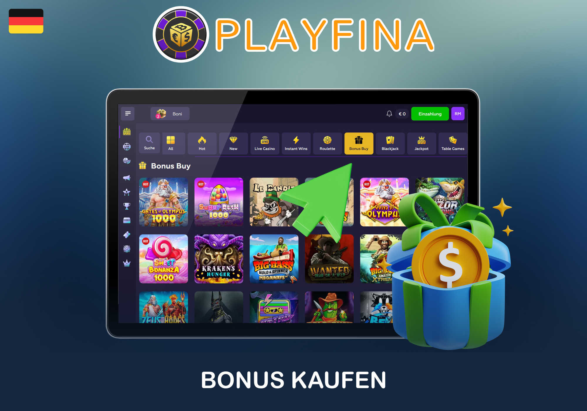 In der Kategorie Bonus kaufen können Sie Spiele mit käuflichen Features entdecken