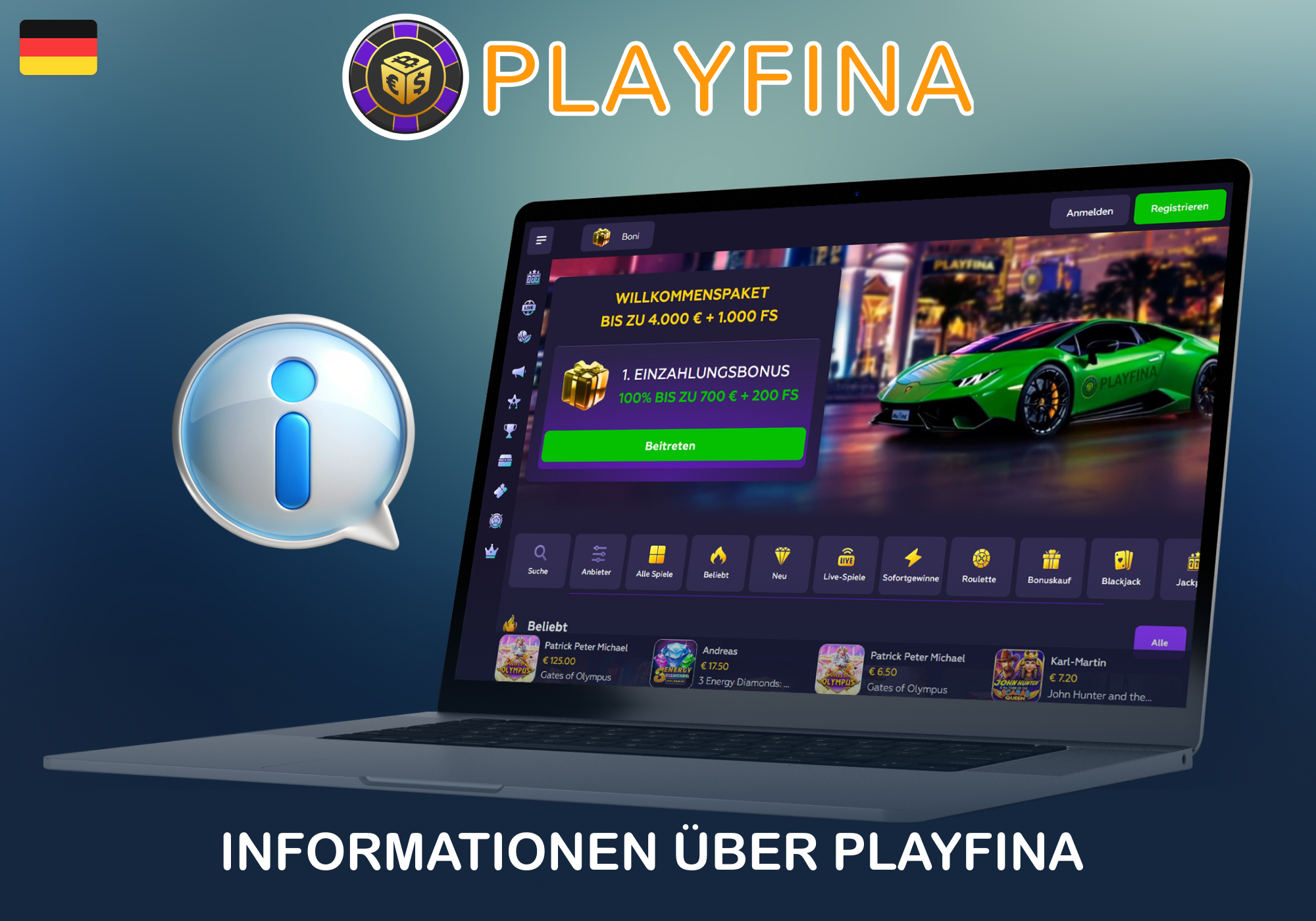 Playfina Casino überzeugt in Deutschland mit einem riesigen Angebot von über 11.000 abwechslungsreichen Spielen