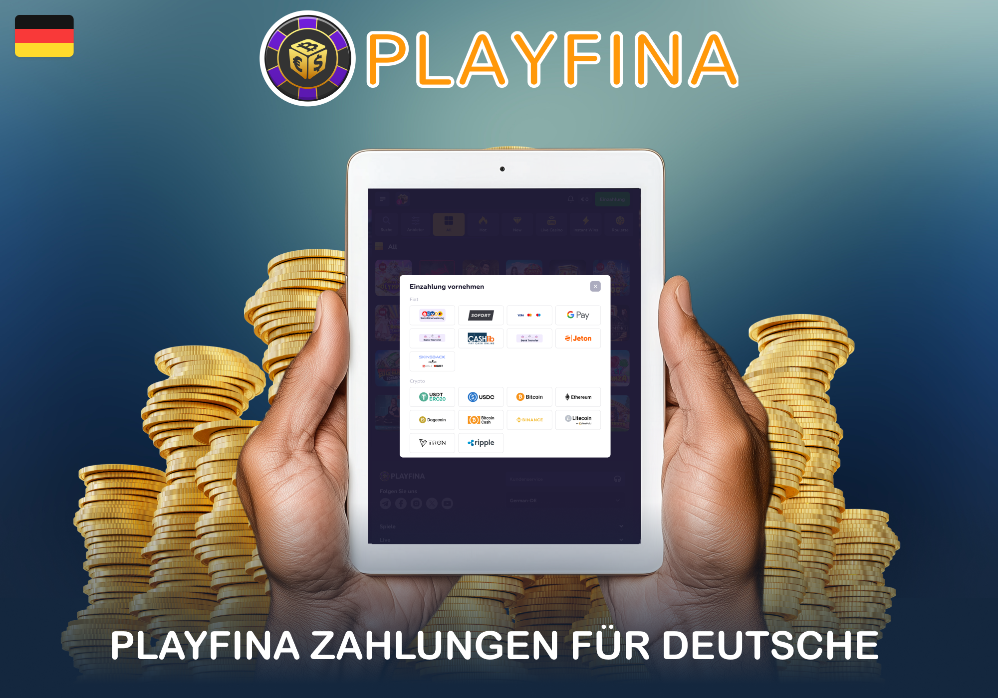 Im Playfina Casino finden Spieler aus Deutschland vielfältige Möglichkeiten zur Ein- und Auszahlung