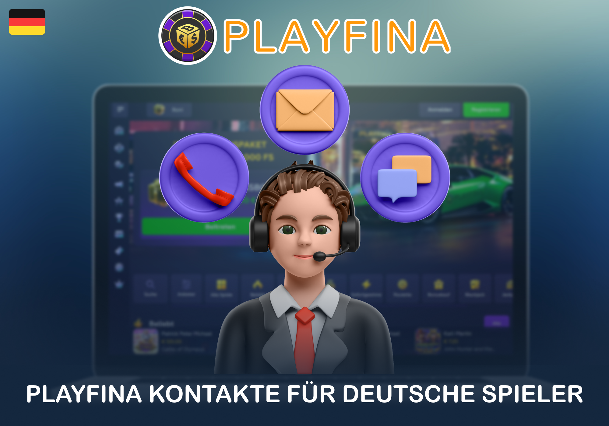 Spieler können dem Support-Team Fehler melden, damit Playfina sie umgehend behebt