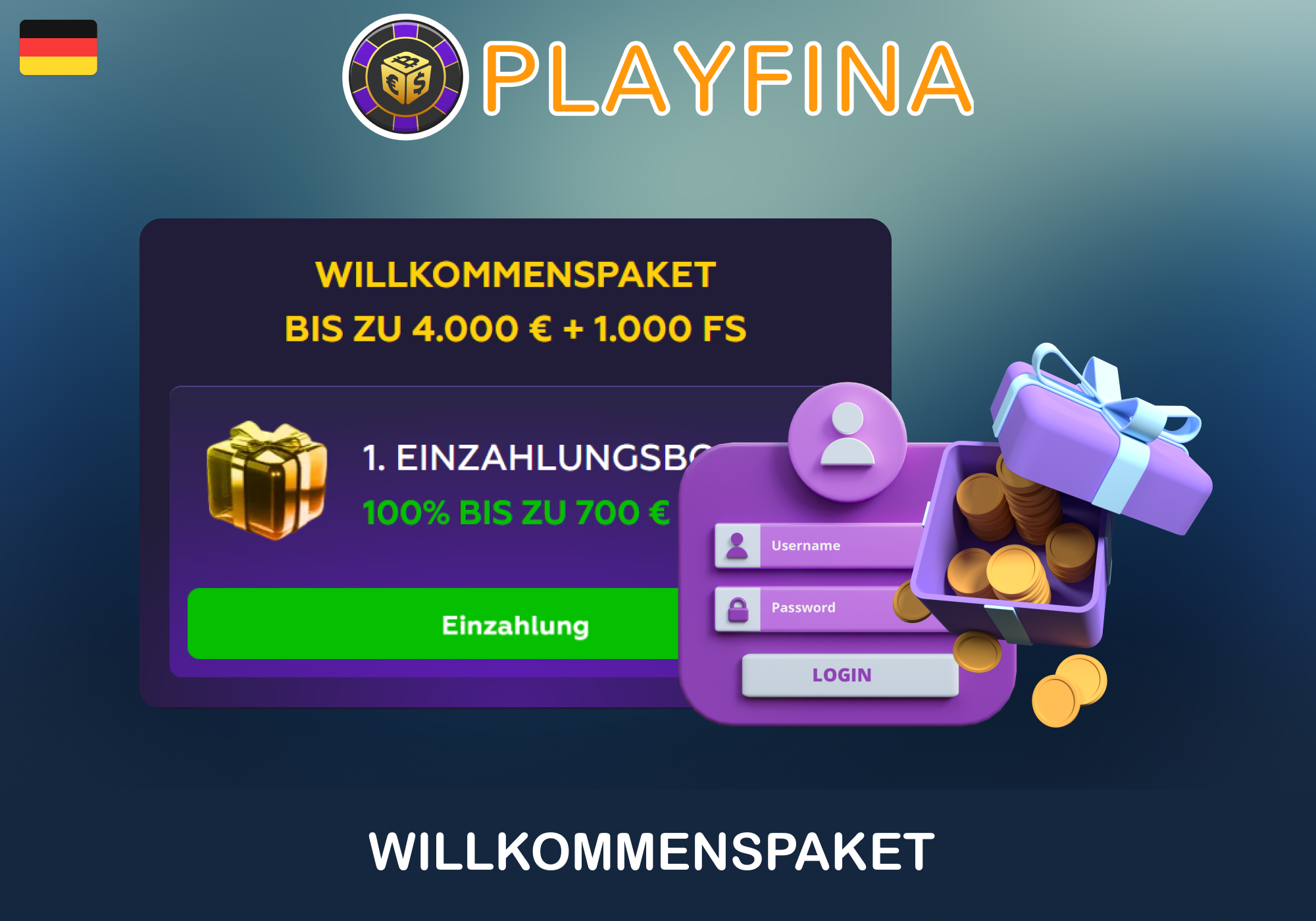 Der Willkommensbonus kann nach Abschluss der Registrierung und der ersten Einzahlung aktiviert werden