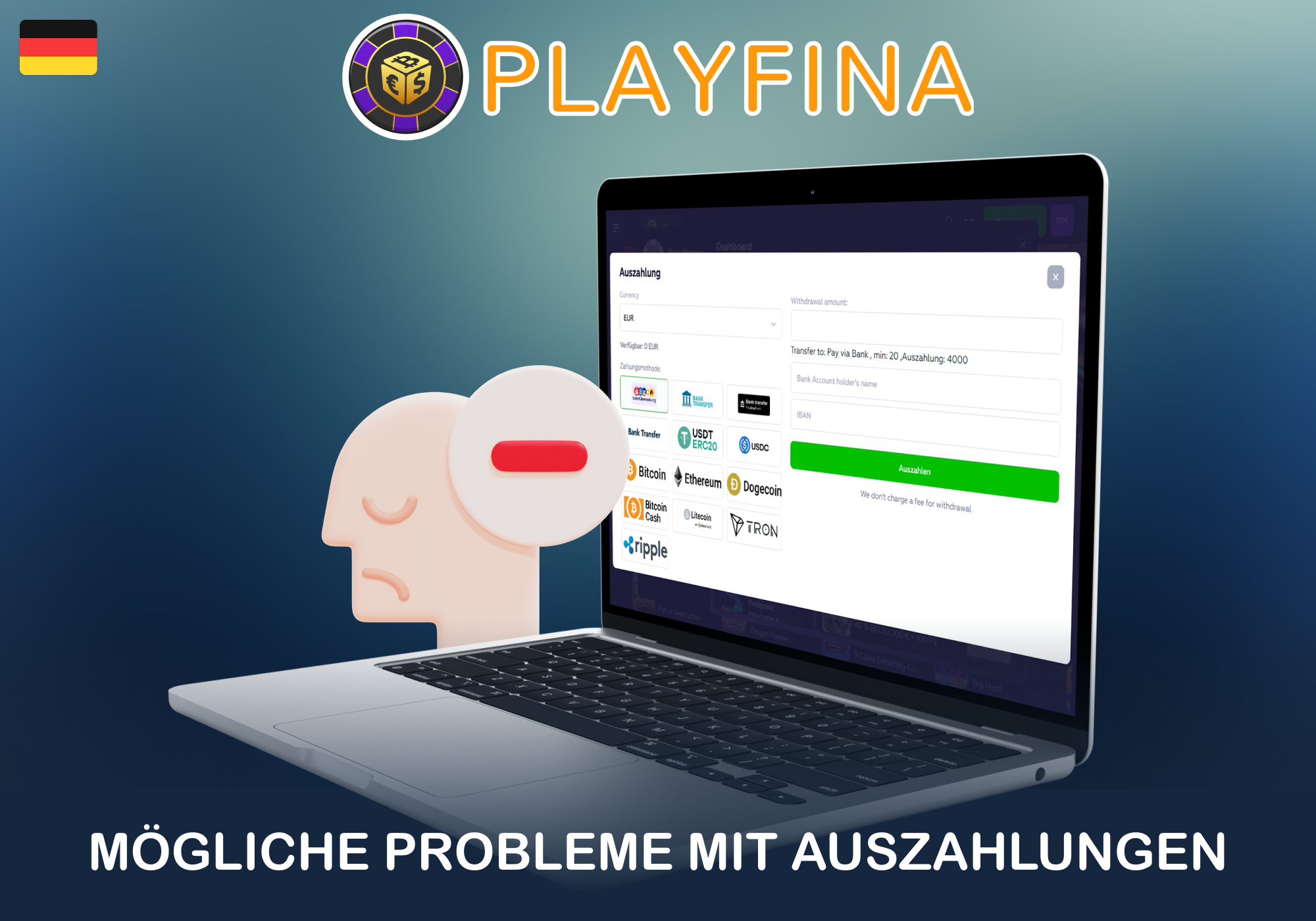 In der Regel laufen Auszahlungen bei Playfina problemlos, doch vereinzelt berichten Nutzer von Schwierigkeiten